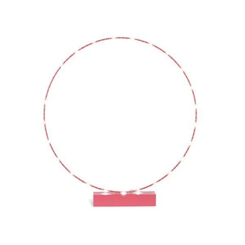 CERCHIO ROSA SU BASE CON LED D55 H60